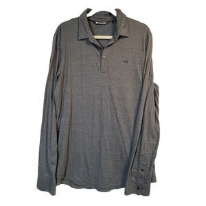 Travis Mathew Gray Long Sleeve Polo Shirt